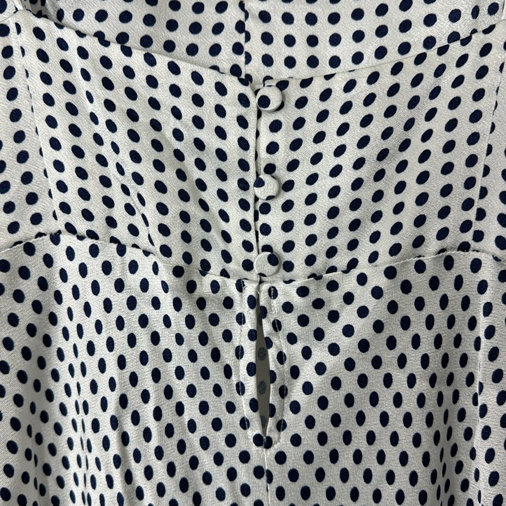 J.Crew Collection full-length luster crepe V-neck slip dress dot print BU220 - Picture 13 of 13